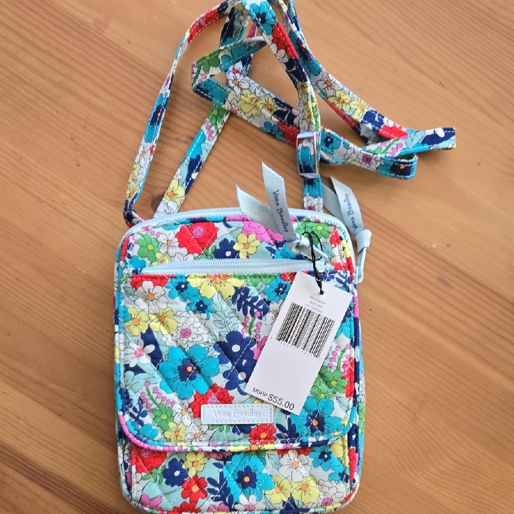 Vera Bradley "Far Out Floral" Mini Hipster Bag
